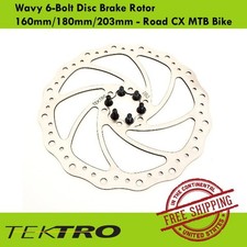 Tektro Wavy 6-Bolt Disc Brake Rotor 160mm/180mm/203mm - Road CX MTB Bike