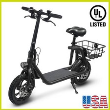 450W Sports Electric Scooter with Seat Electric Moped Adult Commuter E-Scooter