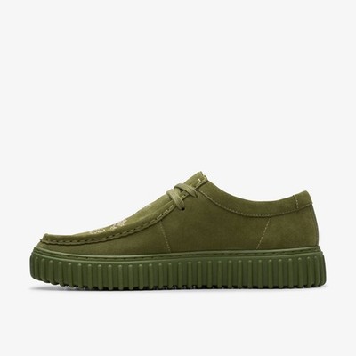 Clarks Men's Pleasures Tornhill Drgnlo Shoe Olive Suede