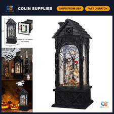 Halloween Ghost Projection Snow Globe Lantern with 6-Hour Timer - Spooky Decor