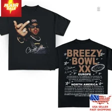 Chris Brown Breezy Bowl XX Tour 2025 Shirt Limited Edition Middle Finger Tee