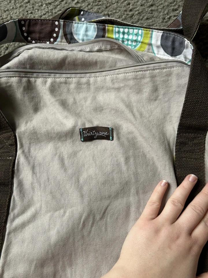 Bolso de Mano Thirty One 31 Retro Metro Weekender SIN Correa para el Hombro Retirado Como Nuevo Chip Foto 2 de 4