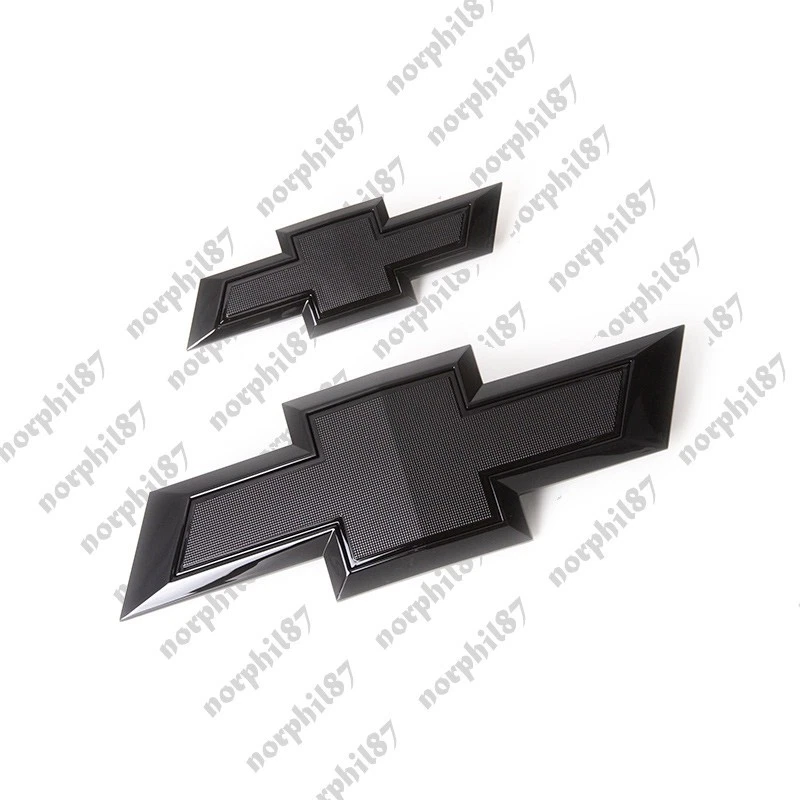 New 2021-2026 Suburban Tahoe Front & Rear  Gloss Black Bowtie Emblems Kit OEM - Bild 1 von 4
