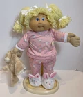 1986 Cabbage Patch Kids 16” Girl Doll Lemon Blonde Hair, Blue Eyes, Tooth
