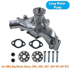 High Flow Polished Long Water Pump Aluminum For Chevy Bbc 396 402 427 454 Engine