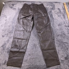 Ralph Lauren Purple Label Rogers Lambskin Pants Womens 8 Brown Leather 2,990