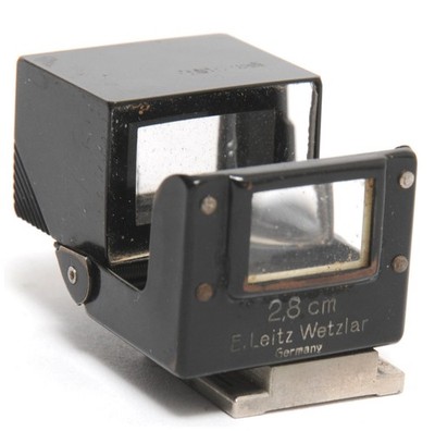 Vintage Leica Leitz finder SUOOQ 2.8cm Black Nickel SCRATCH very rare f. Hektor