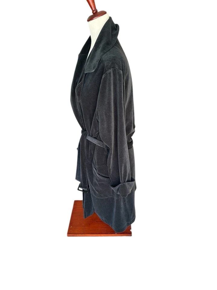 Женский халат Soma Joleen размер XL черный бархат миди атласный халат с подкладкой уютный роскошный - Изображение 2 из 4