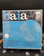 New Sealed Vintage Set of 3 Baia Dual 8 400ft Capacity Reel  Storage Case