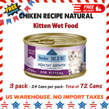 3 Pack Blue Buffalo Baby Blue Healthy Growth Kitten Wet Food Chicken 3 oz72 Cans