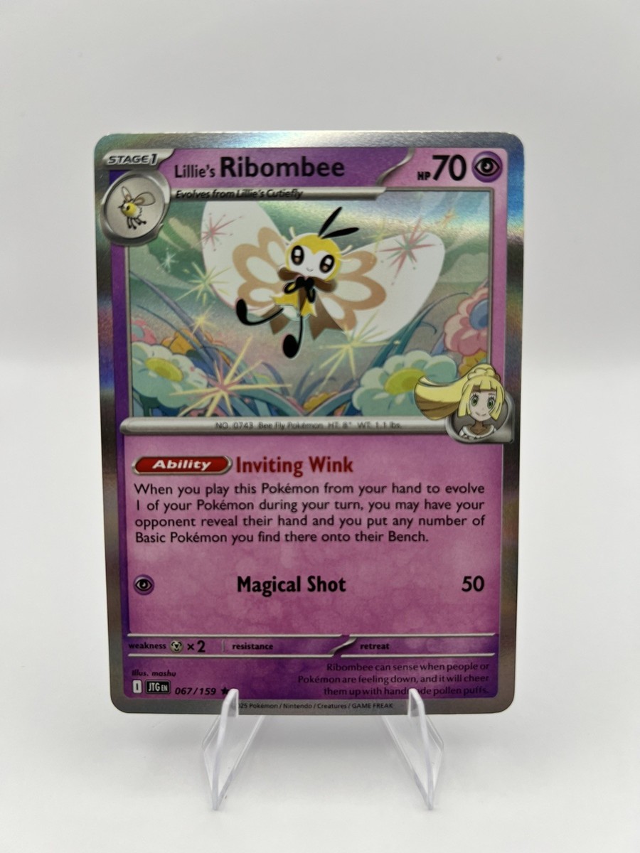 Lillie's Ribombee 067/159 Reverse Holo Pokemon SV09: Journey