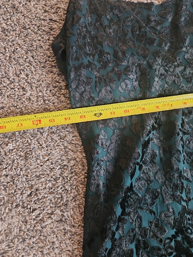 Vintage Moda International Womens Maxi Dress Sz S 8 Velvet Floral Whimsigoth - Picture 4 of 5