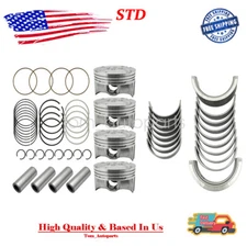 Main Rod Bearing & Piston & Rings For 2011-2018 Chevy Sonic Cruze Limited 1.8L