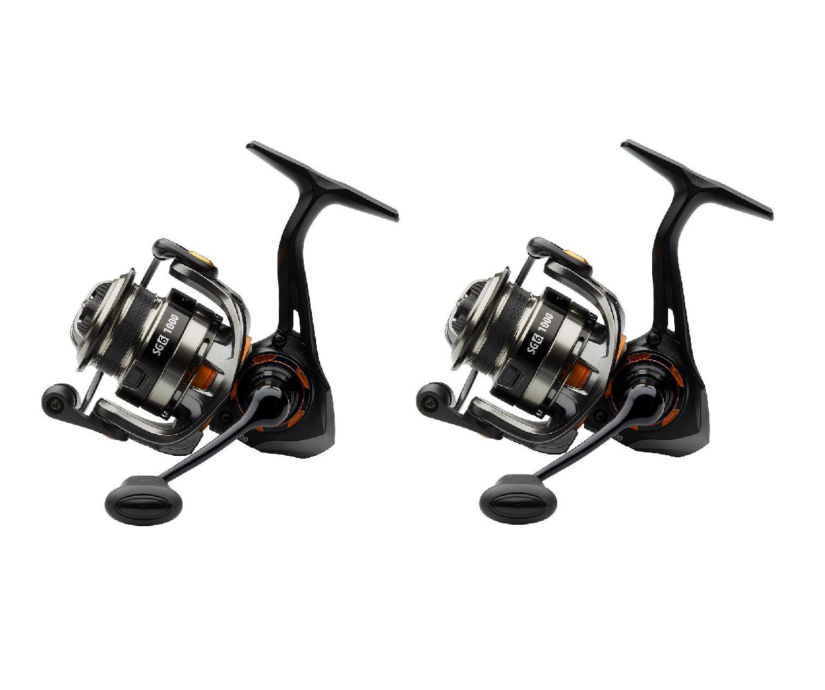 2x Вращающийся барабан Savage Gear SG6 2500 FD в комплекте. Алюминиевая ручка для переноски