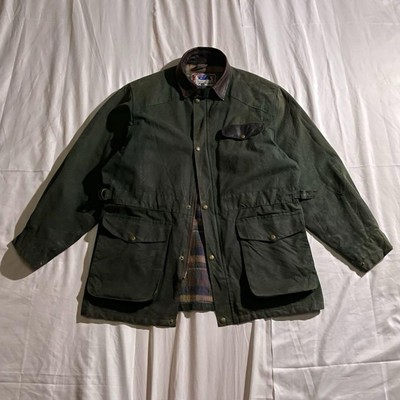 Rare Oiled Jacket KOOLAH MIDDY Canada Made Barbour Style M from Japan Used