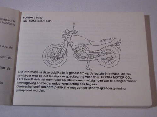HONDA CB250 TWOFIFTY INSTRUKTIEBOEKJE MANUEL D'UTILISATEUR - Picture 3 of 3