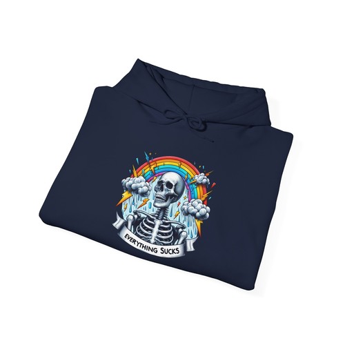 Sudadera con Capucha Halloween Skeleton Everything Sucks Funny Unisex Heavy Blend™ - Imagen 36 de 61