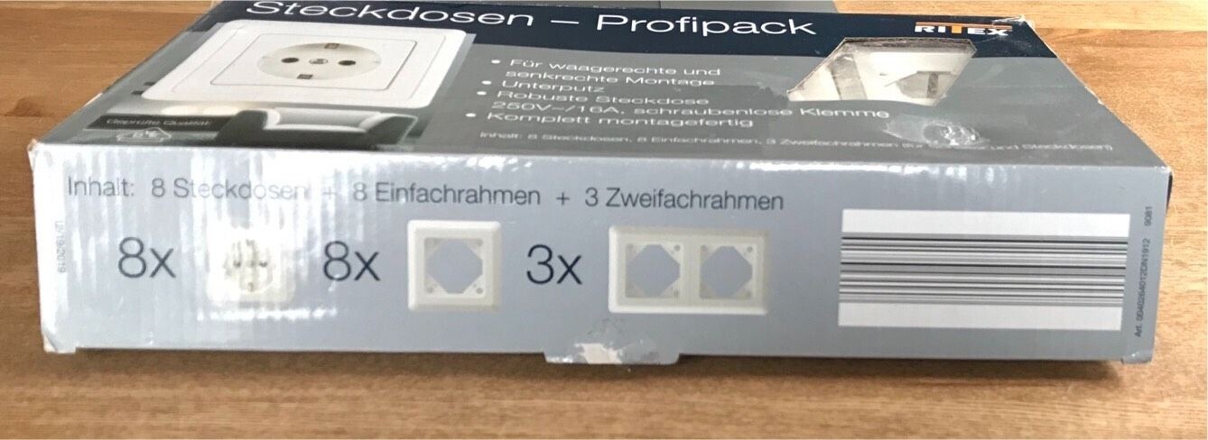 Ritex Profi-Pack: 6 Schutzkontakt-Steckdosen Europa Elektro Strom 