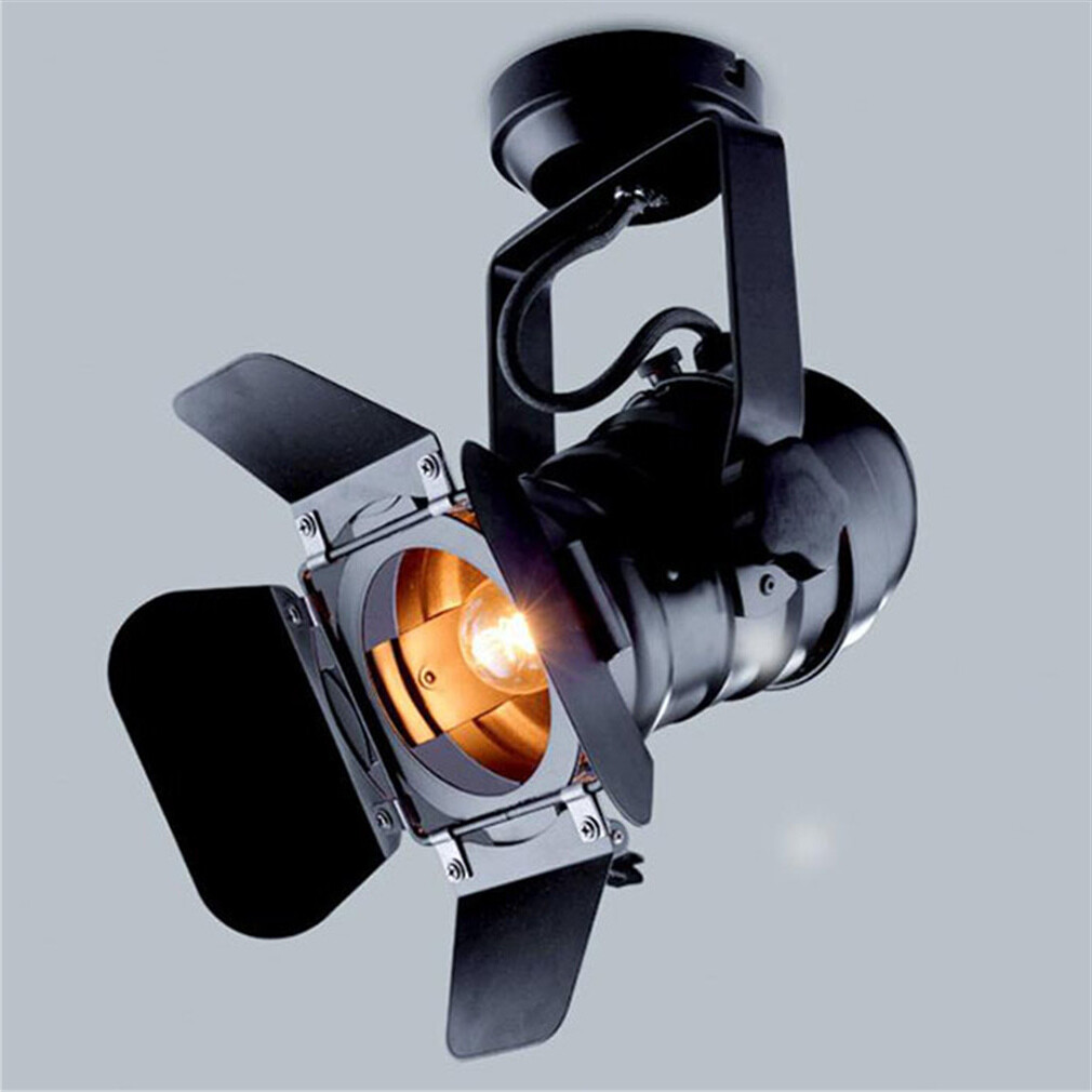 Loft Industrial Iron Spotlight Vintage Ceiling Lights LED Shop Light