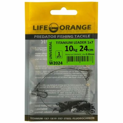 Titanium Vorfach 1×7 Life ORANGE Universal Titan Wirbel Trace Leader Spinnangeln