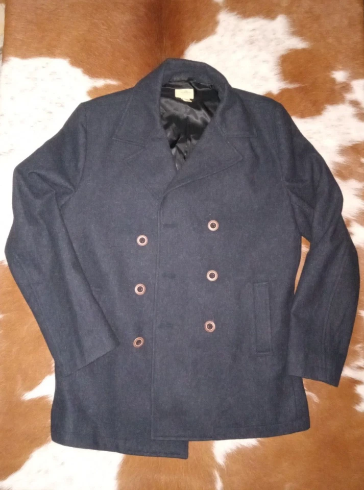 Tre Vero Wool Blend Peacoat MEDIUM Blue Excellent Shape Trevero - Image 2 of 4