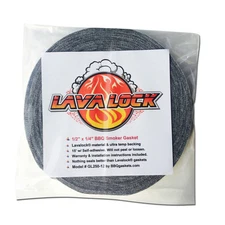 Grey Lavalock® Gasket High Temp BBQ Smoker Grill Self Stick 1/2" x 1/4" x 15'...