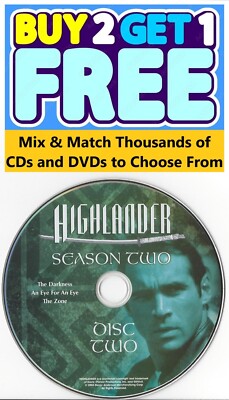Highlander (DVD) Second Season 2 Disc 2 Replacement Disc U.S. Issue Single Disc