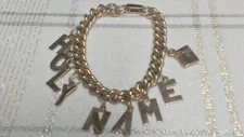 HOLY NAME SOCIETY HNS Goldtone Bracelet w/Faust charm!  Religious Catholic Nun