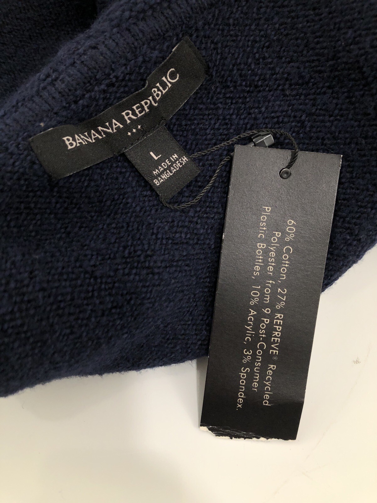 BANANA REPUBLIC NEW w TAGS REPREVE Recycled Bottles Mens Lg. Hoodie Sweater eBay