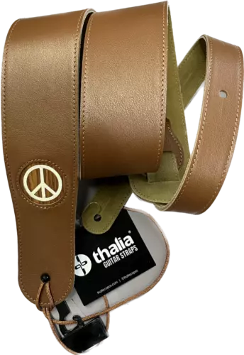Thalia Brown Leather Strap w/ Santos Rosewood with Pearl Cross Inlay SBRPP-SR
