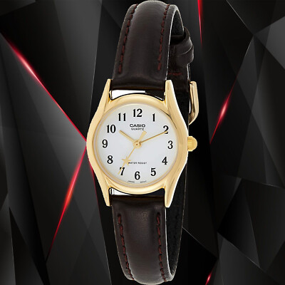 Casio Ladies LTP1094Q-7B4 Watch STAR on Face Leather Band Fashion