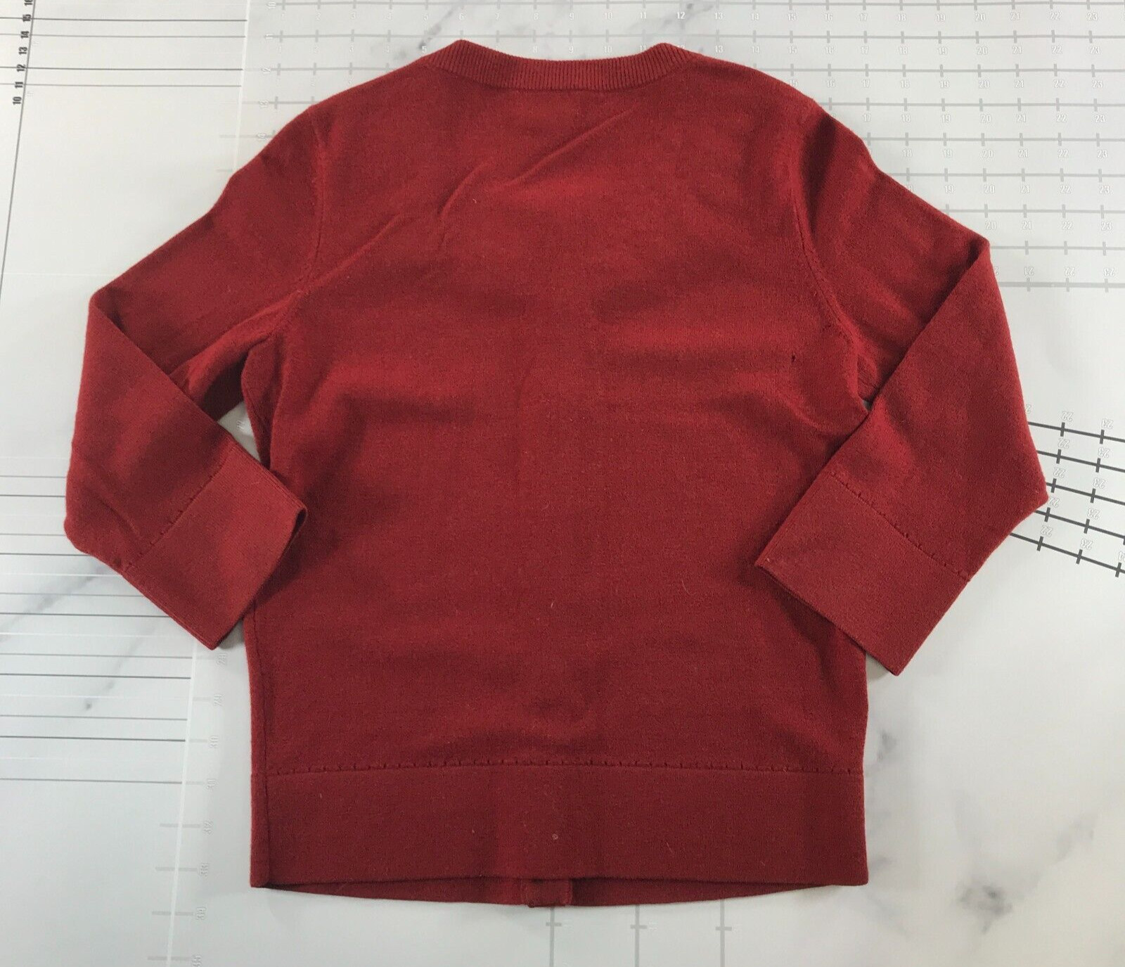 Kate Spade Sweater Womens Medium Red Button Front Beaded Neck thumbnail 8