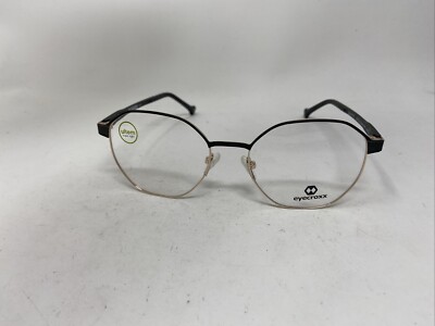 EYECROXX EC603MD 53-18-145 Col 2 BLACK GOLD EYEGLASSES FRAME QP78