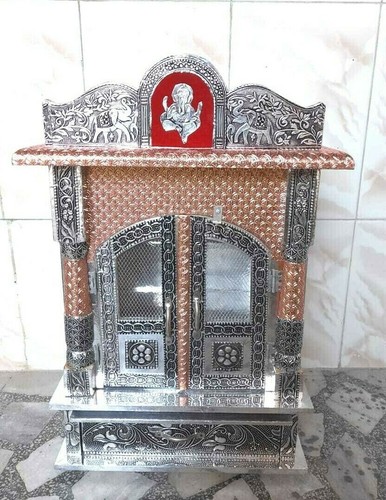 New Wooden Home Office Temple Hindu Mandir Mandap Pooja Worship Wall Art - Picture 2 of 9
