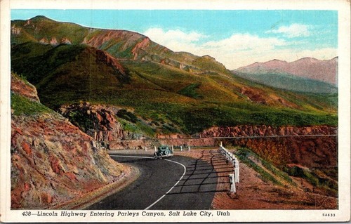 LINCOLN HIGHWAY Parleys Canyon SALT LAKE CITY, Utah UT Postcard - Bild 1 von 2