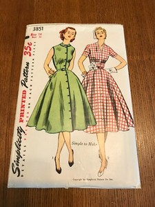 1950s button skirt