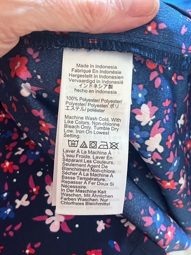 J Crew Women's Popover Shirt Boho Floral size 3X long sleeve Ruffle Collar - Picture 3 of 6