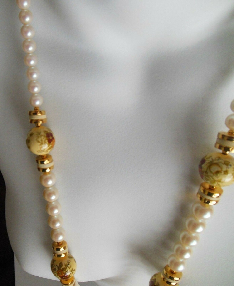 【日本入手困難】l choker with artificial pearls 6.5-7.0mm Japanese Akoya White Choker Length Pearl Necklace