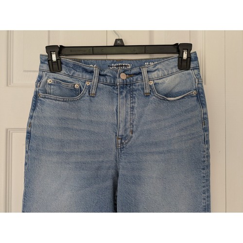 J. Crew Full Length Slim Wide Jean in 1996 Semi Stretch Size 26 Blue - Picture 2 of 6
