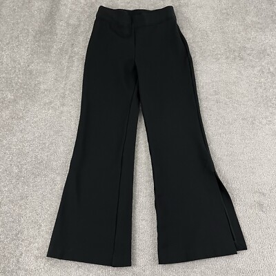 SPANX Pants Womens PS Petite Small Black Flared Double Split