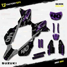 Gray Purple Slick Graphics Kit fits Suzuki DRZ400SM Drz400s drz400 Supermoto DRZ