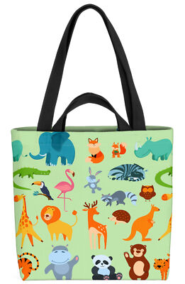 Zoo Tierparade Tasche Kinder Tiere Elefant Löwe Igel Giraffe Hase Flamingo Fuch