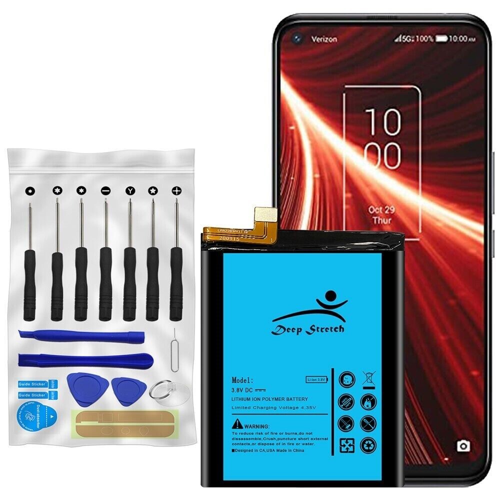 Long Endurance 4600mAh Excellent Battery + Repair Tool for TCL 30 V 5G T781S USA