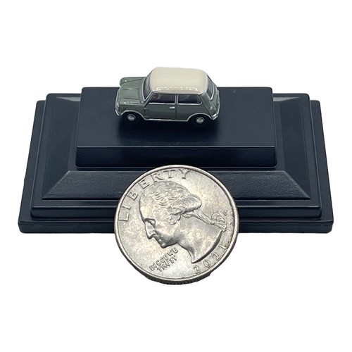 Austin Mini Cooper Tweed Grey with White Roof Diecast car 1:148 N Scale Oxford - Picture 9 of 18