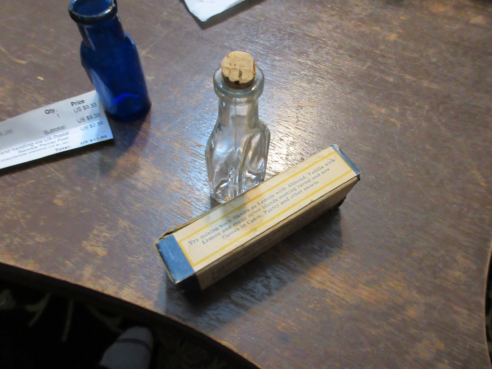 Butter Nut  4” 5/8 Ounce BOTTLE (mk'd Bennett Boston) with Box Recipe