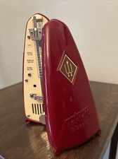 Vintage Wittner Taktell Piccolo Metronome Ruby Red Made in Germany