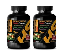 detox body - ORGANIC GREENS COMPLEX - ginger extract 2 BOTTLE