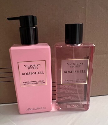 2 Victoria s Secret BOMBSHELL Fragrance Lotion & Body Mist Set 8.4 Fl Oz Set