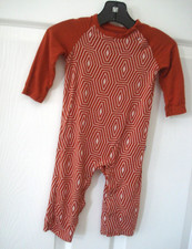 Kickee Pants Infant One Piece Romper Rust Cream Print Size 3-6 Months