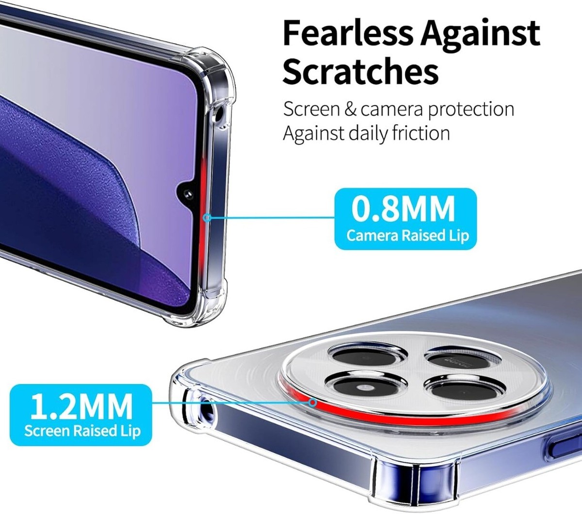FTRONGRT Cover per Xiaomi Poco C65, Custodia Protezione in Morbida TPU Morbido, Antiurto, Custodia per Xiaomi Poco C65-(Blu Scuro